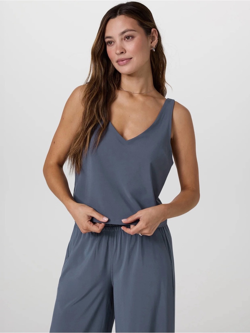 NWT Vuori Women’s Villa Cropped Tank Top- Gray- Large